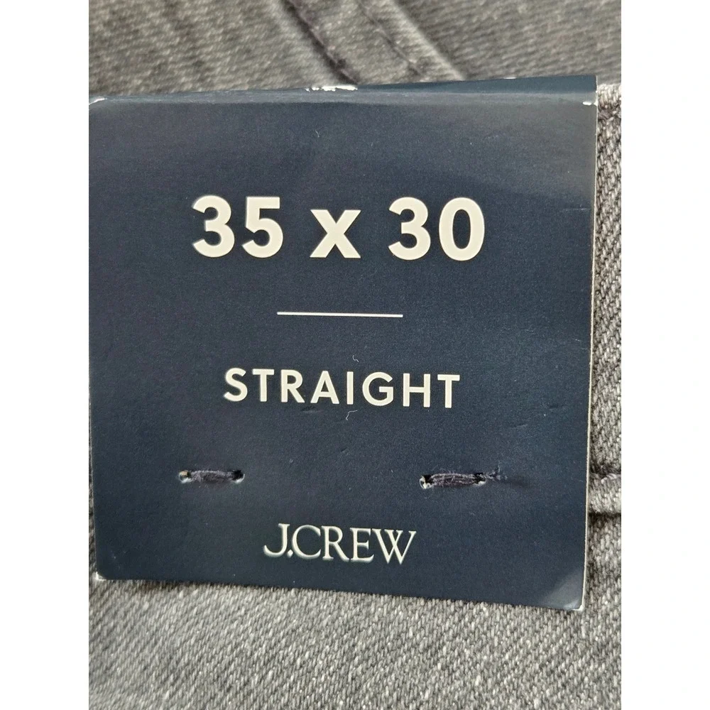 J. Crew Jeans Straight Fit Signature Flex Men 35x30 Grey NWT $138 BG156